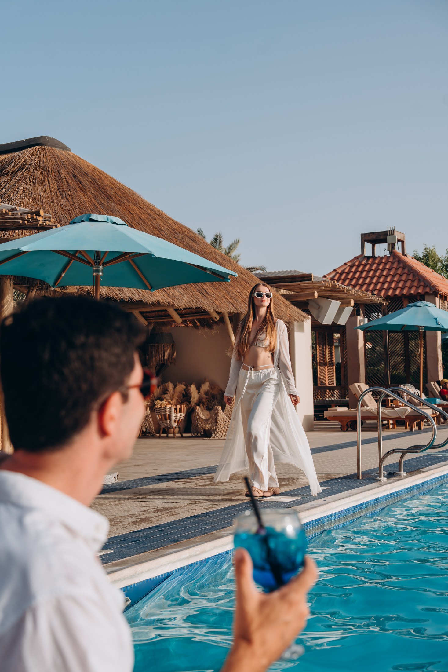 Resort atmosphere by the water at Umm Al Quwain Beach Hotel
