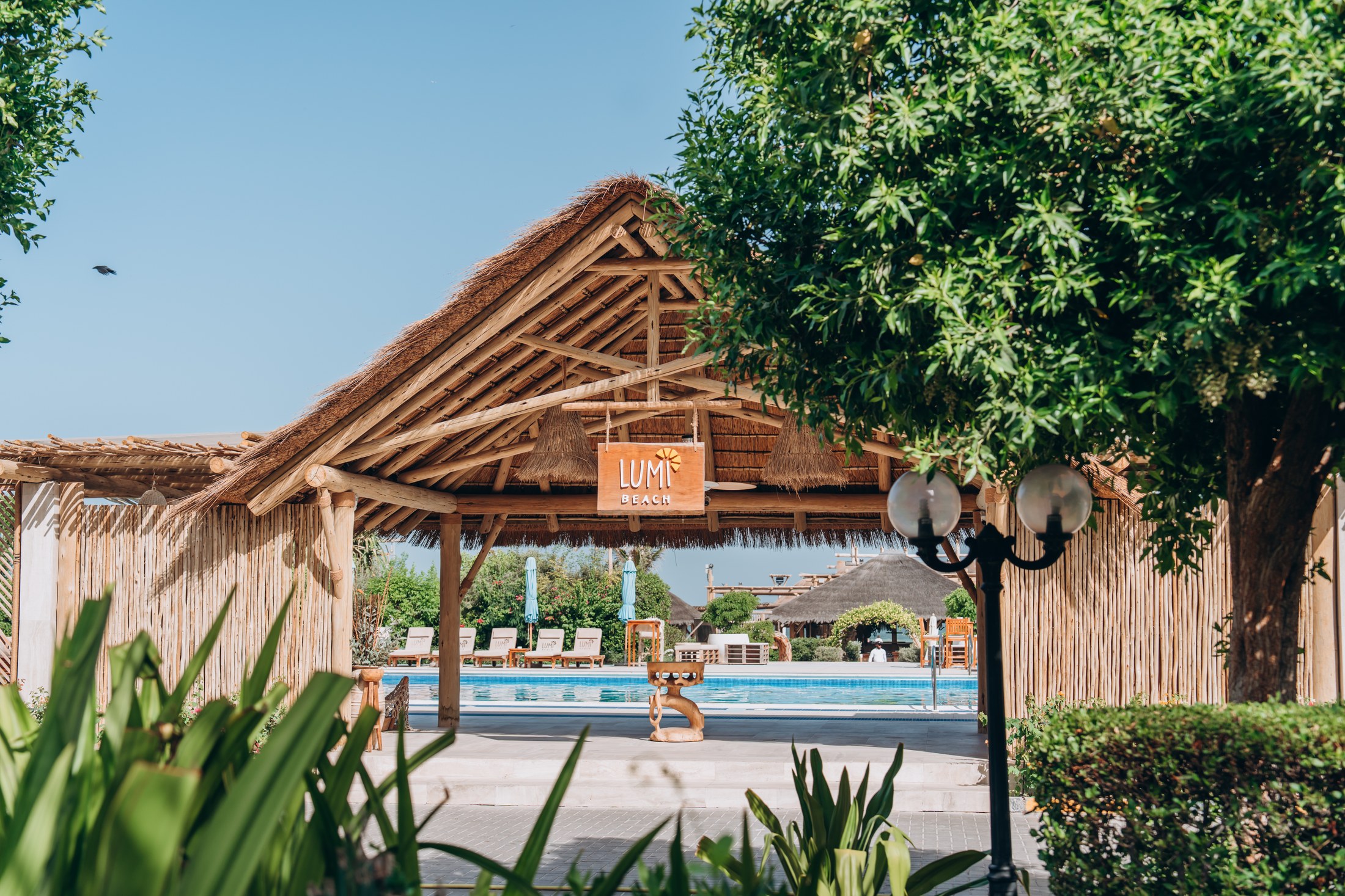 Poolside entrance at Umm Al Quwain Beach Hotel