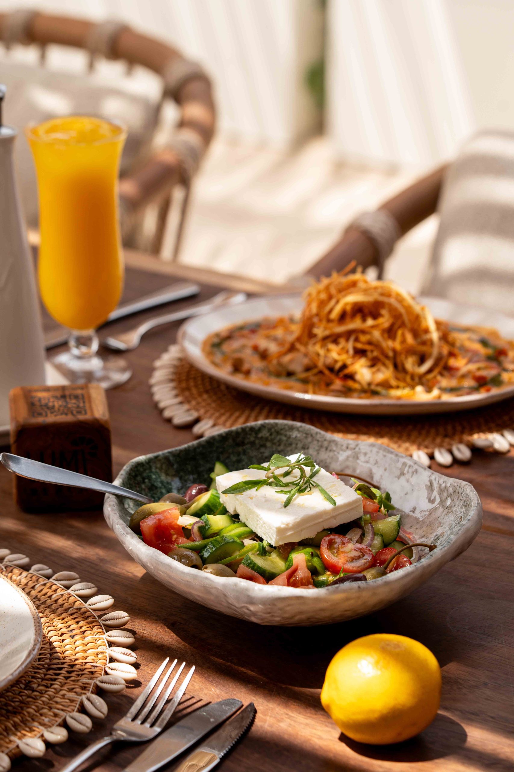 Beachfront dining at Lumi Beach Bar & Restaurant, Umm Al Quwain Beach Hotel